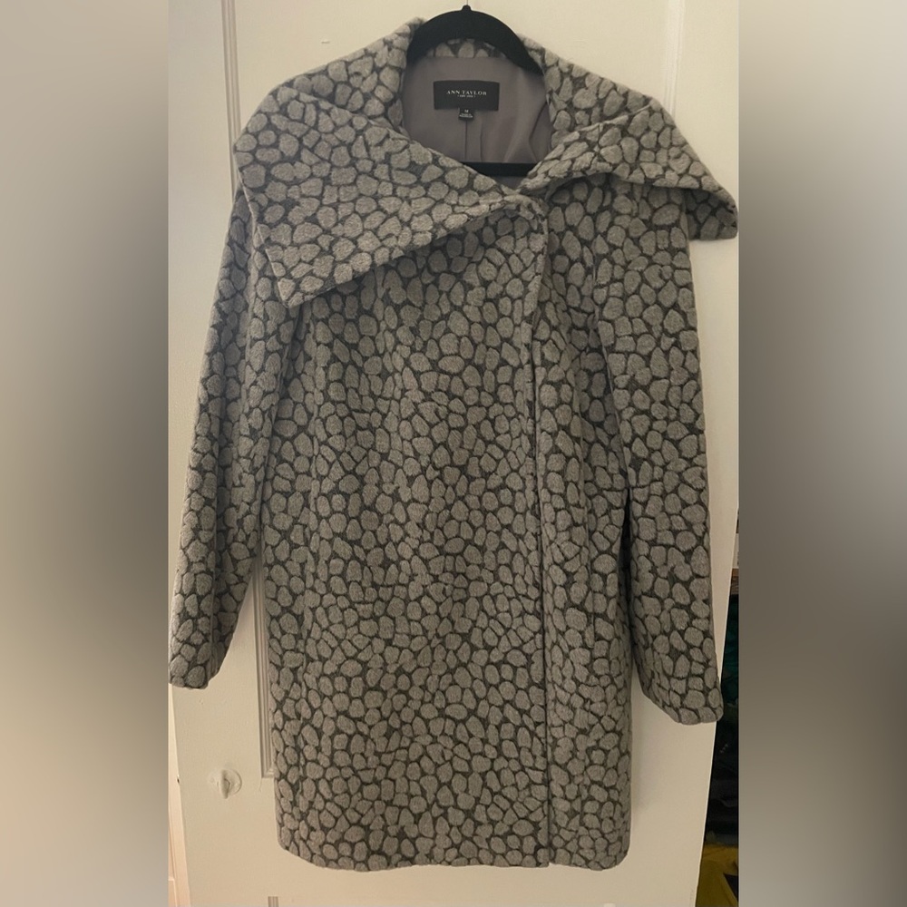 Ann Taylor Asymmetrical Overcoat Jacket